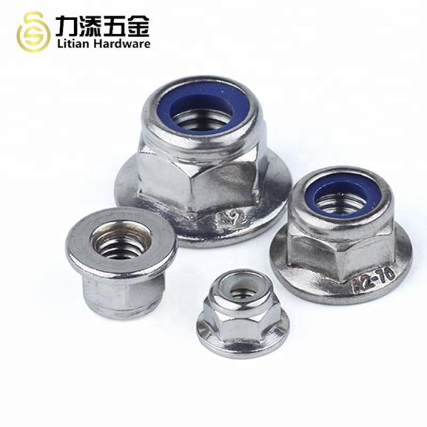 Nonstandard SS Nylock Nut , Lock Nut With Washer M12 M22 M28 DIN6923