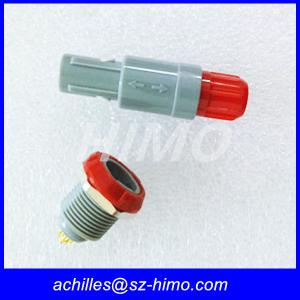 high quality double key 5 pin lemo self-latching plastic connector