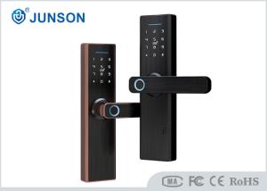 China Tuya APP IC Card Fingerprint Door Locks Aluminum Alloy Handle Red Copper factory