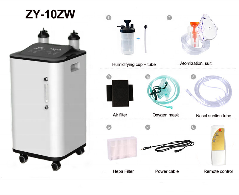 10 Liter Rechargeable Portable Oxygen Concentrator Machine For Travel