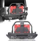 Jeep Wrangler JK Rear Off Road Bumpers 100*50*30cm Carbon Black