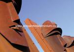 High Strength Laser Cut Corten Steel For Sculpture Decoration / Curtain Wall