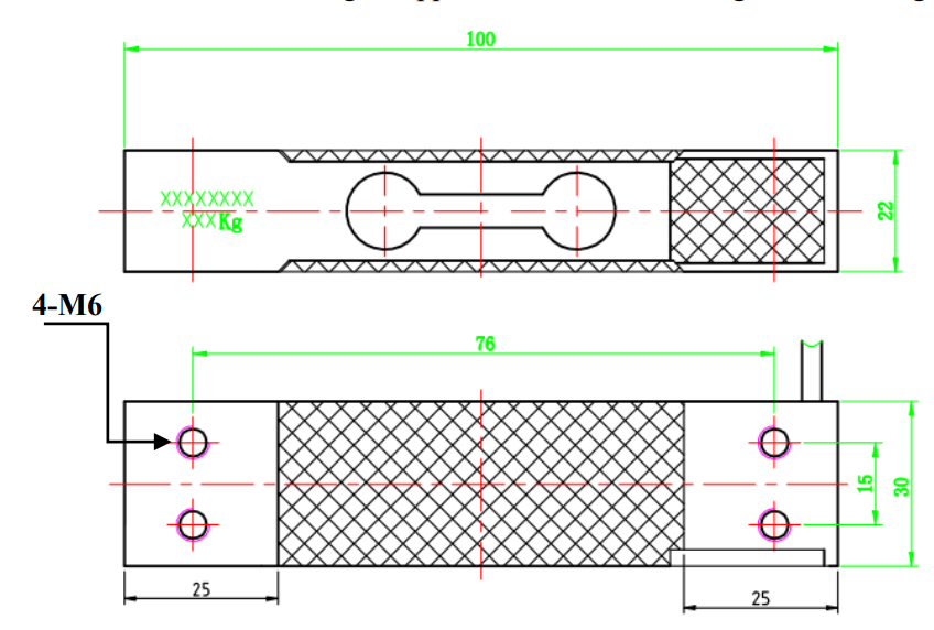 100x30x22mm C3 high Accuracy Electronic platform scale weight sensor Single Point Load Cell 1kg 5kg 10kg 40kg
