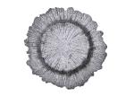 Irregular Edge Flower Electroplated Round Glass Plates 13 Inch