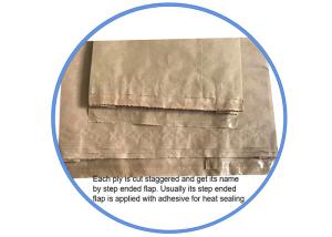 China Food Grade Barbecue Charcoal Bags Non Slip Good Stability Multiwall Paper Sacks factory