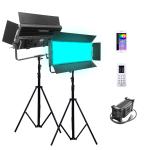 30000lux 300watt RGB LED Video Light Panel Lcd Display Gel Mode For Film