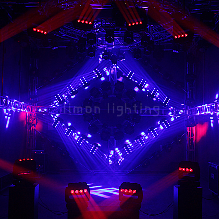 16x15W RGBW 4in1 360 Roller LED Beam Moving Head Light for Nightclub