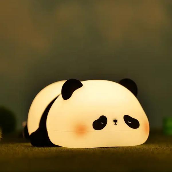 Christmas Gifts Silicone Panda Night Light Cartoon Animal Cute Sleep Led