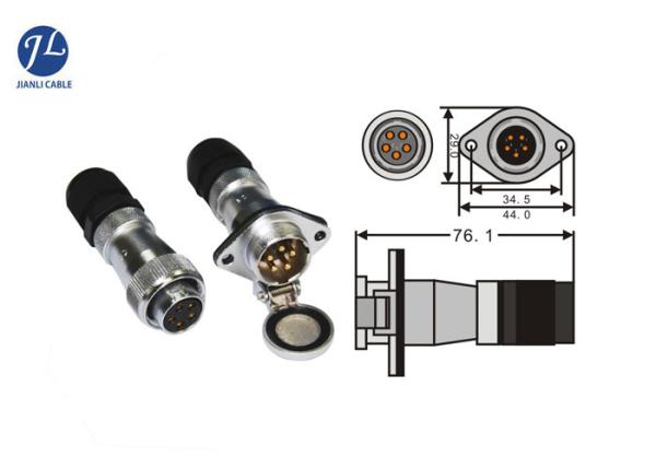 Metal 7pin Connector Car Camera System Rear View Camera Cable For Recovery Truck
