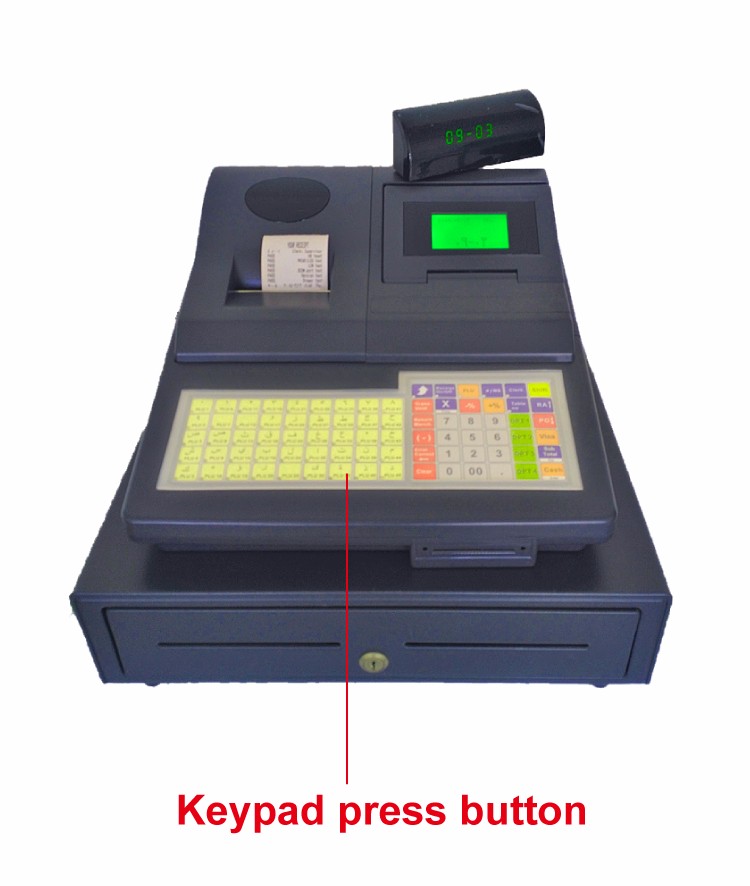Supermarket/Retail Store All-in-One POS Electronic Cash Register with Optional Cash Box