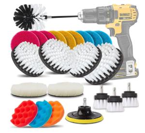 China 25Pcs Car Cleaning Drill Brush Set 1.5kg Buffing Sponge Pads M10 factory