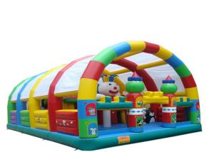 China Sport Outdoor Inflatable Playground Custom Logo Printable High Safety With Cover factory