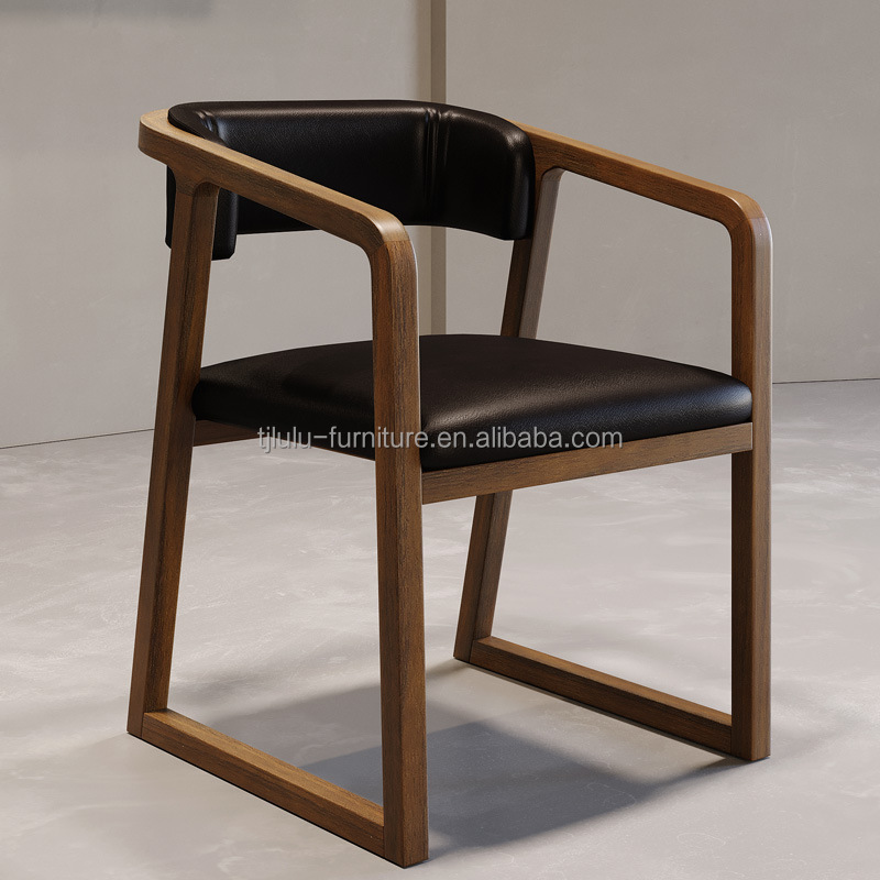 Customizable Rubber Wood Dining Chair for Restaurant Modern Design and Durable