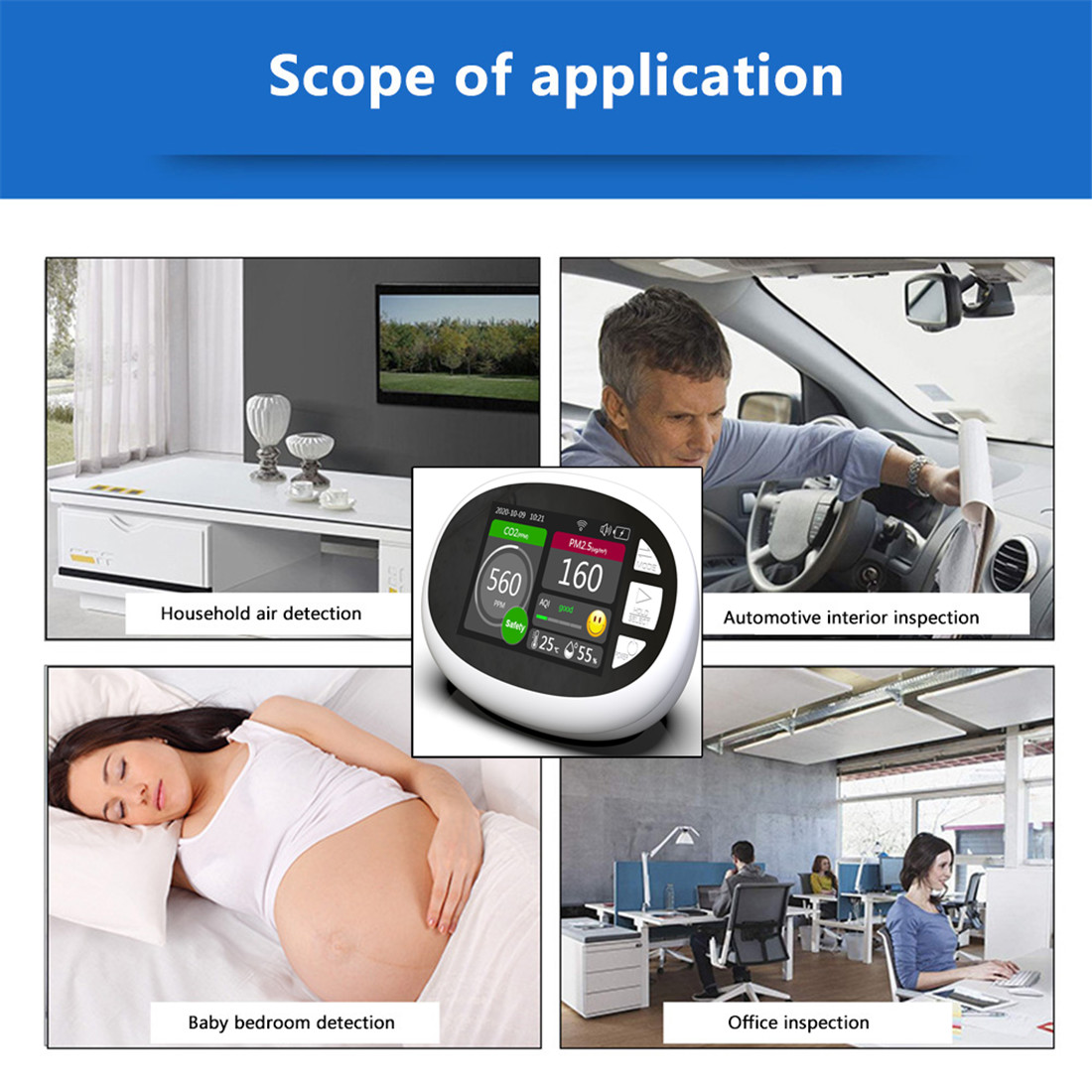 Wi-Fi Link CO2 Meter PM2.5 Monitor(DM125)
