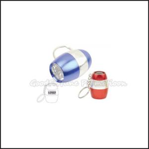 China advertising 6 led flashlight torch keychain keyrings Printed logo factory
