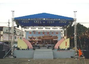 China Aluminum Space Stage Lighting Truss Structure 4 Pillar Truss Stand For Concert Event factory