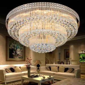 China E14 Light Source Iron Crystal Ceiling Light for Modern Hotel and Home Design factory