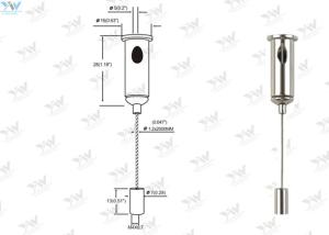 China Adjustable Hanging Kits Suspension Wire Light Fittings Mounting Hardware factory