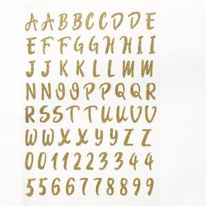 China OEM 3D Puffy Stickers 0.7mm Glitter Number Alphabet Decoration Shaped factory