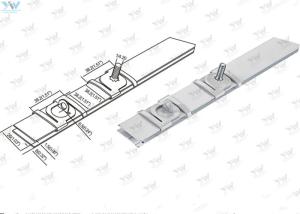 China Drop Ceiling Cable Hanging System Steel Material Track Lighting T - Bar Clip factory
