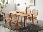 Dining Room Furniture Wooden Rattan Backrest Leisure Rattan Chair for Nordic