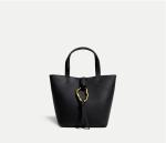 16cm Yellow Leather Tote Bag Cowhide Trapezoid Handbag