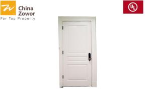 China BS476 Single Swing Green Color FD60 Fire Rated Steel Insulated Door For Home Entrance factory