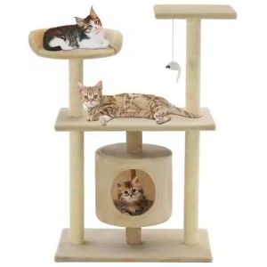 China Sturdy Cat Tree Scratcher Pet Toys Cat Tree Scratching Post With Versatile Design on sale