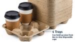 Biodegradable Disposable 8 - 32oz Cardboard Cup Holders