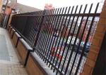 Used steel fencing black powder coated ornamental wrought iron fence