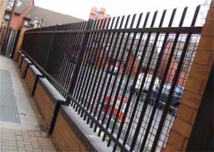 China Used steel fencing black powder coated ornamental wrought iron fence factory