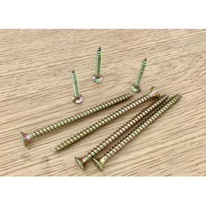 China Double Countersunk Head Pozi Drive Full Thread Multi Purpose Screws Yellow Zinc Plated factory