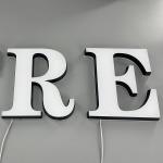 Outdoor 3D Led Lighted Letters Name Signs Customized Letters Signs Block Letters