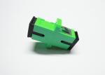 PBT Material Green SC APC singlemode Duplex Fiber Optic Adapter
