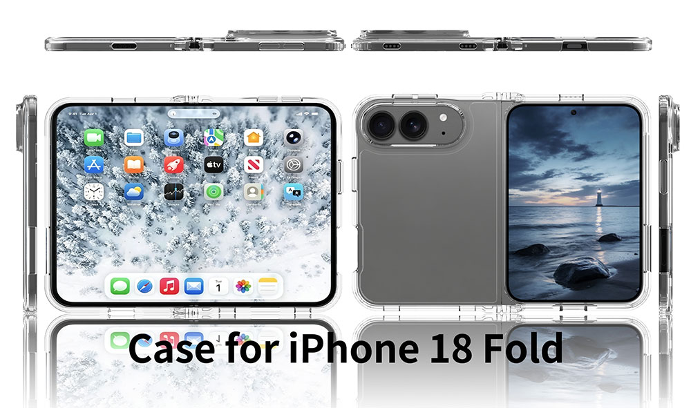 Laudtec Transparent Ultra-thin Foldable case for iPhone 18 Fold Scratch-resistant and Anti-fingerprint Supports Custom logo OEM