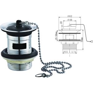 G1-1/4" Basin waste with plug with chain