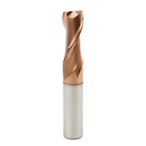 China HRC55 Carbide Flat End Mill Copper Coated 2mm Square Milling Cutter factory
