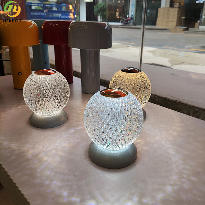 USB Wireless LED Bedroom Bedside Table Lamp Modern Moon Night Lights