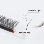 Luxury YY Shape Handmade Eyelash Extension 0.10mm Thickness D Curling Fake