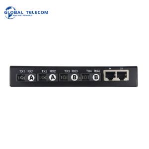 China 4port Fiber Media Converter , 2RJ45 Ethernet Optical Transceiver 10/100/1000M factory