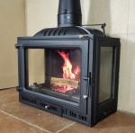 Embedded Fireplace Built In Cast Iron Wood Burning Household True Fire Three