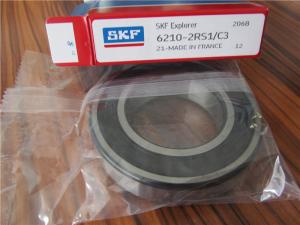 China SKF 6210-2RS1 Deep Groove Ball Bearing 50 * 90 * 20 Mm High Precision factory