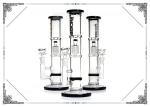 Black Honeycomb Glass Water Pipe Matrix Perc Diameter 4inches