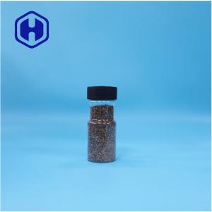 China Transparent PET Mustard Salt Black Pepper Powder Curry Spice Jar Flip Top Cap factory