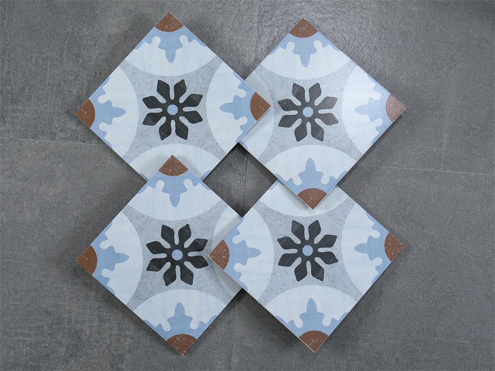 Scratch-Resistant Gray 20x20cm Retro Indoor Wall And Floor Ceramic Rustic Tiles For Living Room And Dining Room