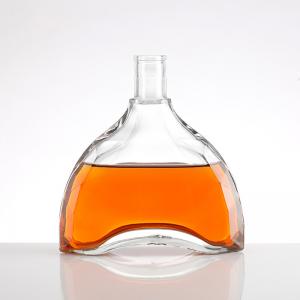 China Customize Sealing Type English Alphabet Shaped Vodka Glass Bottles in Unique Design on sale
