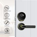 Intelligent Zinc Alloy Hotel Smart Locks Half Automatic Anti Theft Room Lock