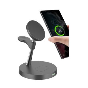China 3-in-1 Magnetic Wireless Charger with 15W Fast Charging Portable Travel Charger Supports iPhone 12/13/14/15/16 and Qi Standard on sale