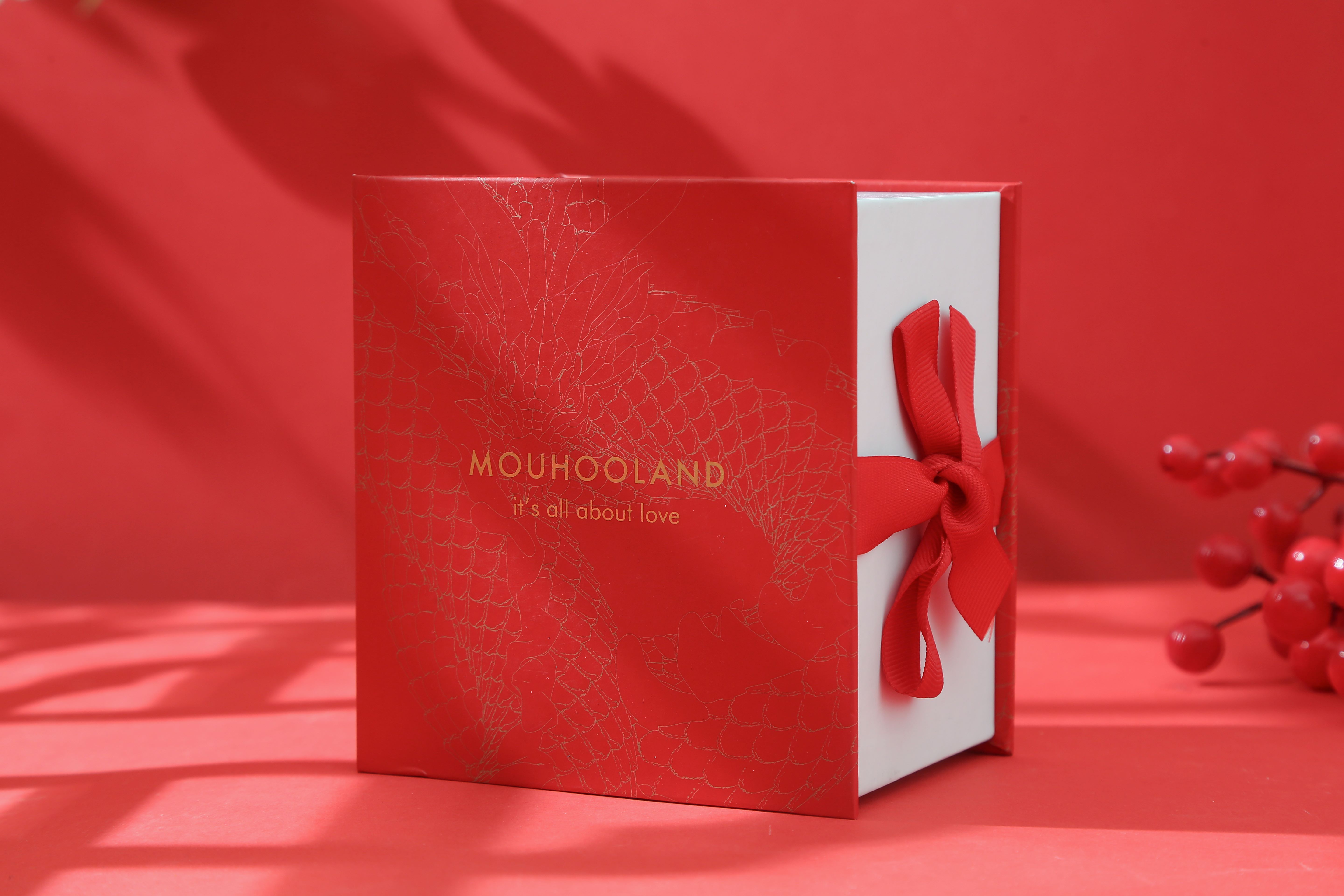 Gold Hot Stamping Rigid Cardboard Cosmetic Gift Box Packaging Book Shaped Folding
