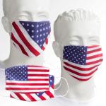 Swil Fashionable Flag Pattern Digital Printing Face Mask 12x17cm CMYK Printing
